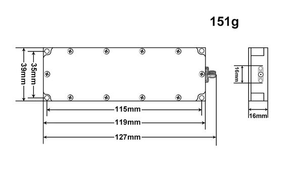 Long-Range Drone Signal Blocker UAV Jamming Module 20 Watt Output Anti-Drone RF Module