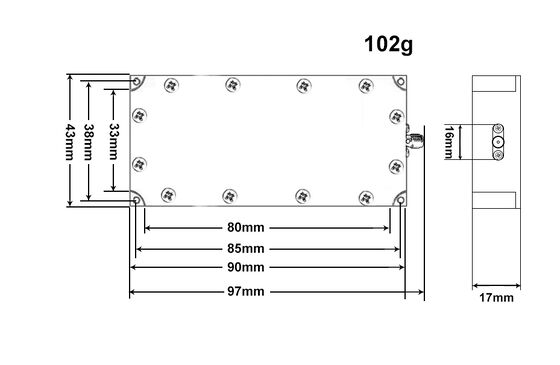 Light weight 10W S  connector LDMOS  uav fpv signal shield jammer module