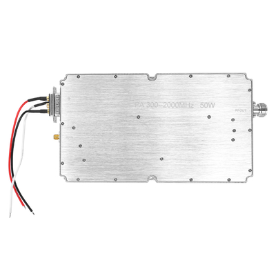 Μονάδα ενισχυτή ισχύος ευρείας ζώνης 50W 47dBm 300-2000MHz για τον τομέα των επικοινωνιών